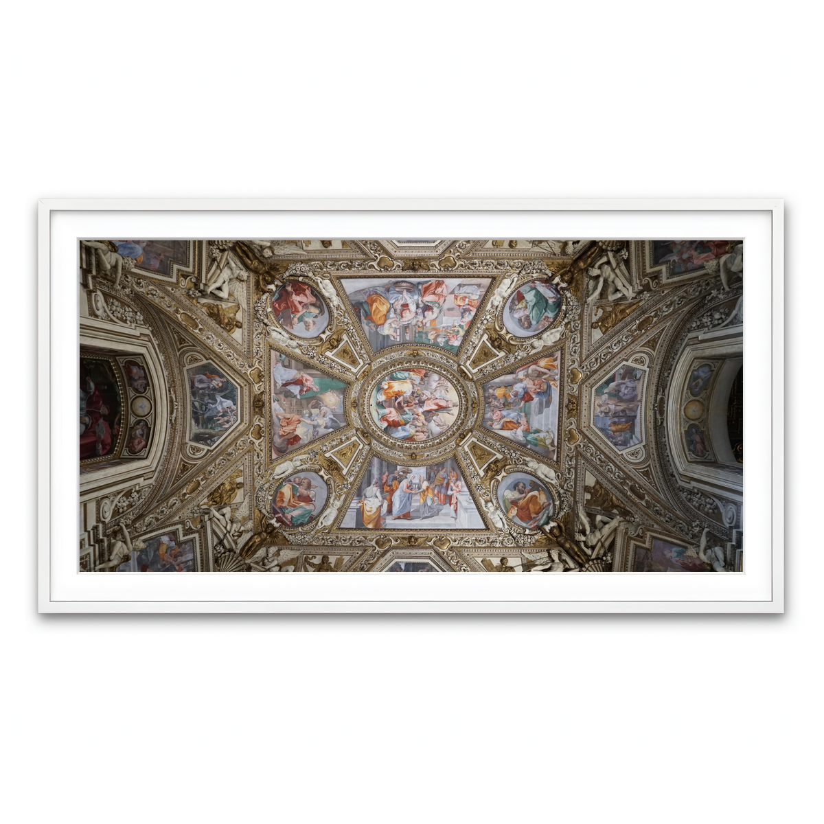 Framed Print 2x1 White