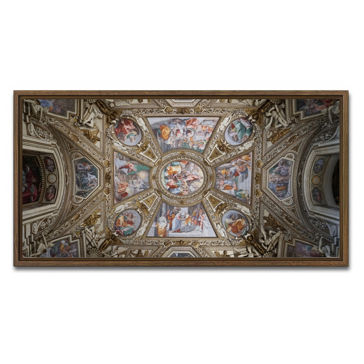AUTO-MOCKUP WHITE | Basilica di Santa Maria | 1 Piece | Walnut Framed Canvas | group=2x1