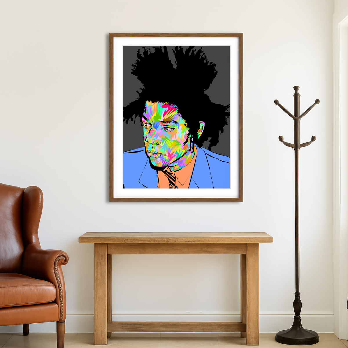 AUTO-MOCKUP ROOM | Basquiat in Blue Wall Art