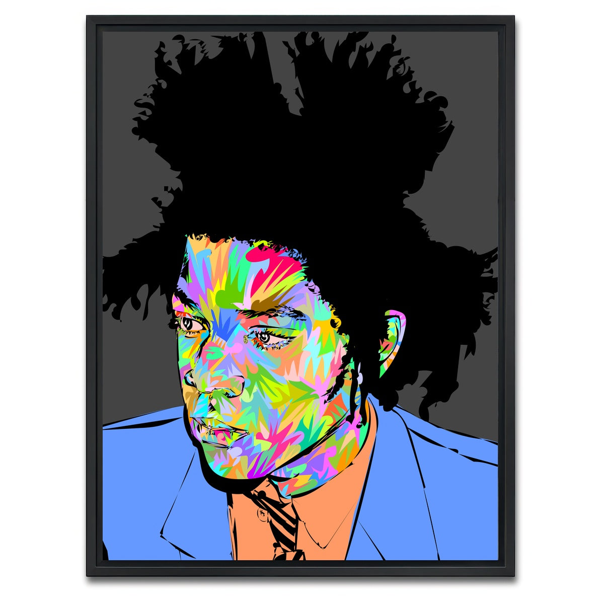 AUTO-MOCKUP WHITE | Basquiat in Blue | 1 Piece | Black Framed Canvas | group=3x4