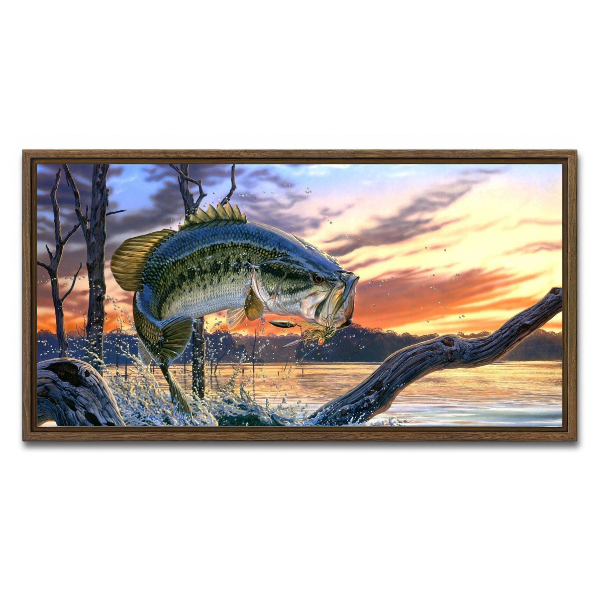 AUTO-MOCKUP WHITE | Bass | 1 Piece | Walnut Framed Canvas | group=2x1