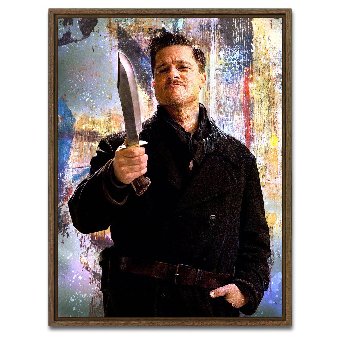 AUTO-MOCKUP WHITE | Basterds | 1 Piece | Walnut Framed Canvas | group=3x4