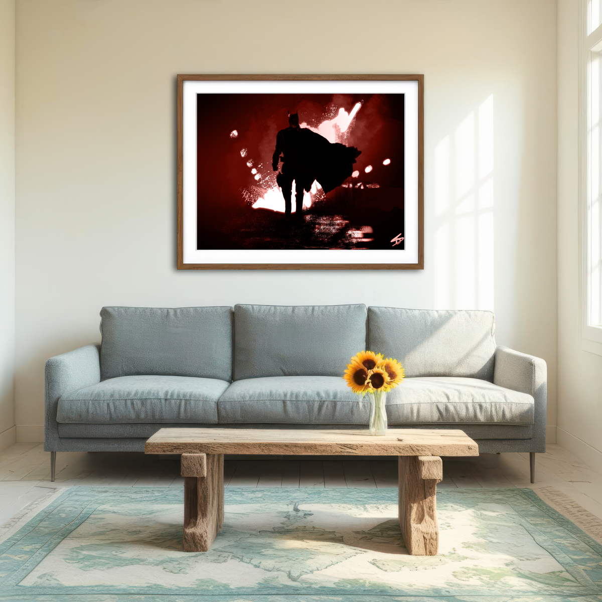 AUTO-MOCKUP ROOM | Bat Man's Vengeance Wall Art