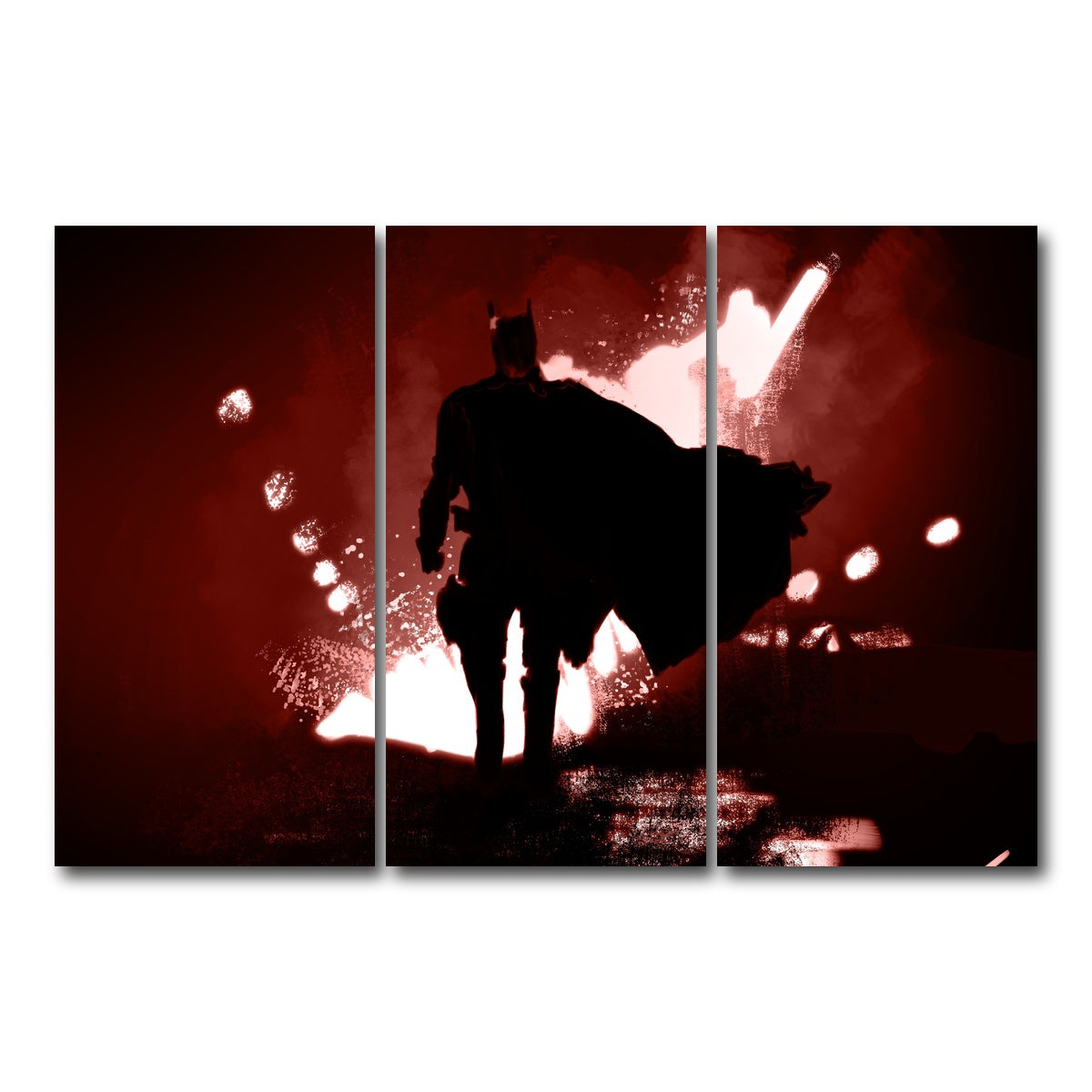 AUTO-MOCKUP WHITE | Bat Man's Vengeance | 3 Piece | Gallery Wrap Canvas | group=12x24