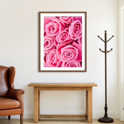 AUTO-MOCKUP ROOM | Batch of Pink Roses Wall Art