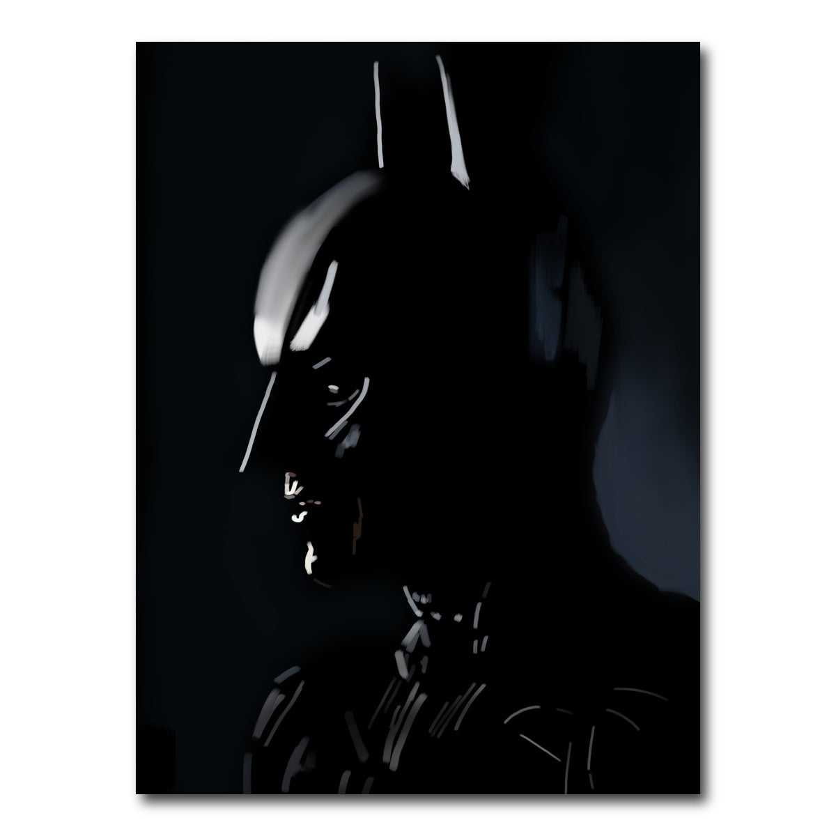 AUTO-MOCKUP WHITE | Batman In Silhouette | 1 Piece | Gallery Wrap Canvas | group=3x4