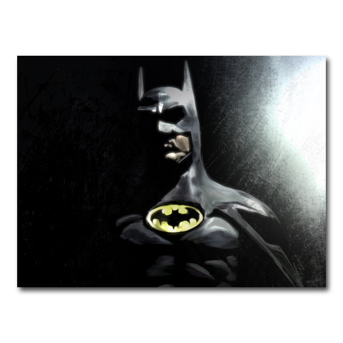 AUTO-MOCKUP WHITE | Batman In The Light | 1 Piece | Gallery Wrap Canvas | group=4x3