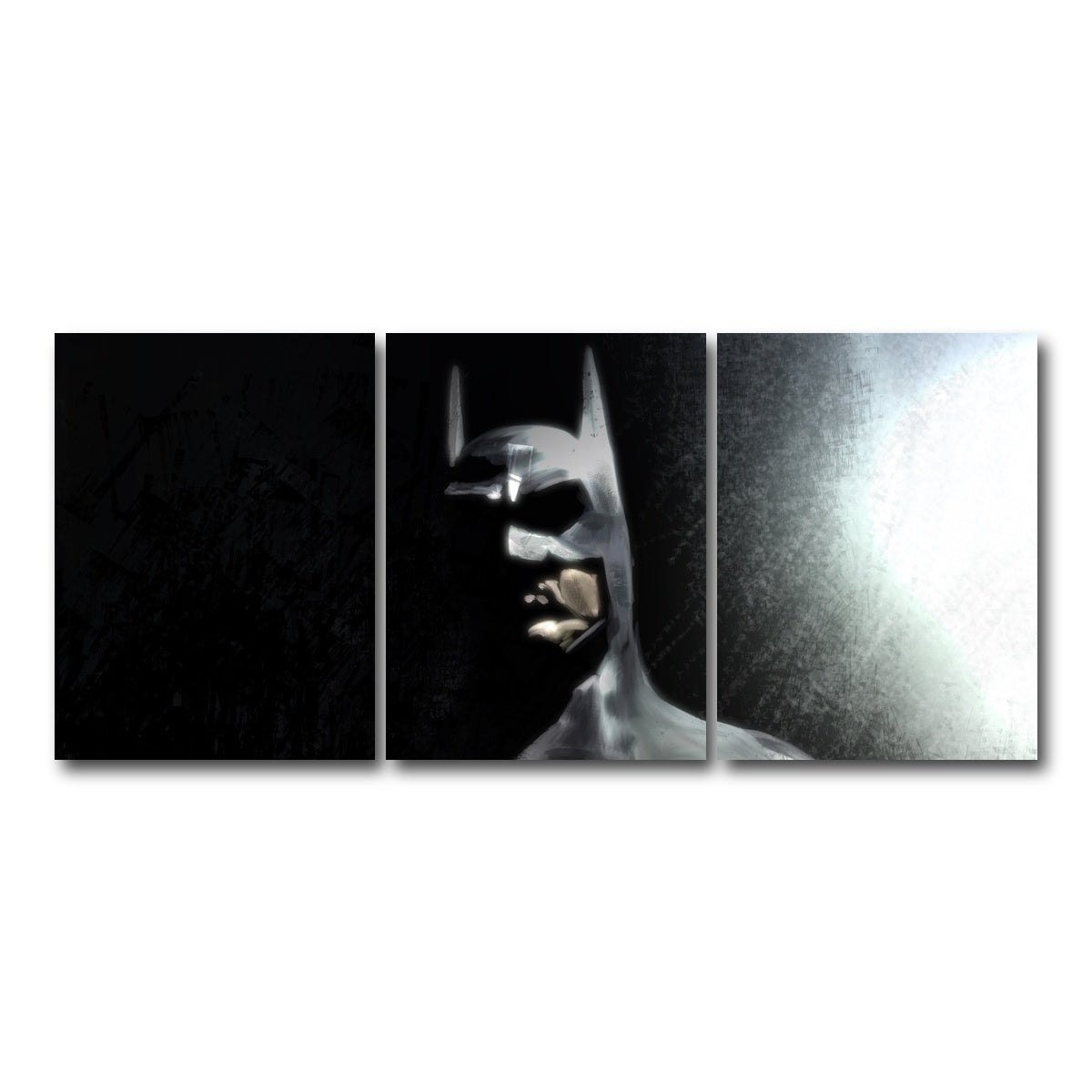 AUTO-MOCKUP WHITE | Batman In The Light | 3 Piece | Gallery Wrap Canvas | group=18x24