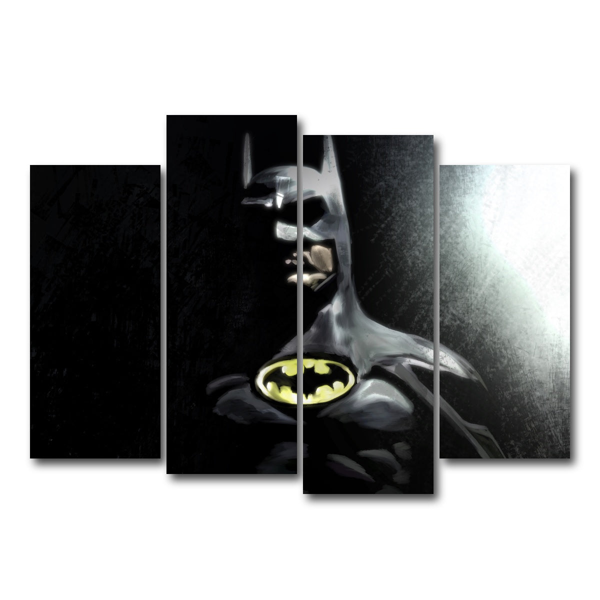 AUTO-MOCKUP WHITE | Batman In The Light | 4 Piece | Gallery Wrap Canvas | group=4_normal