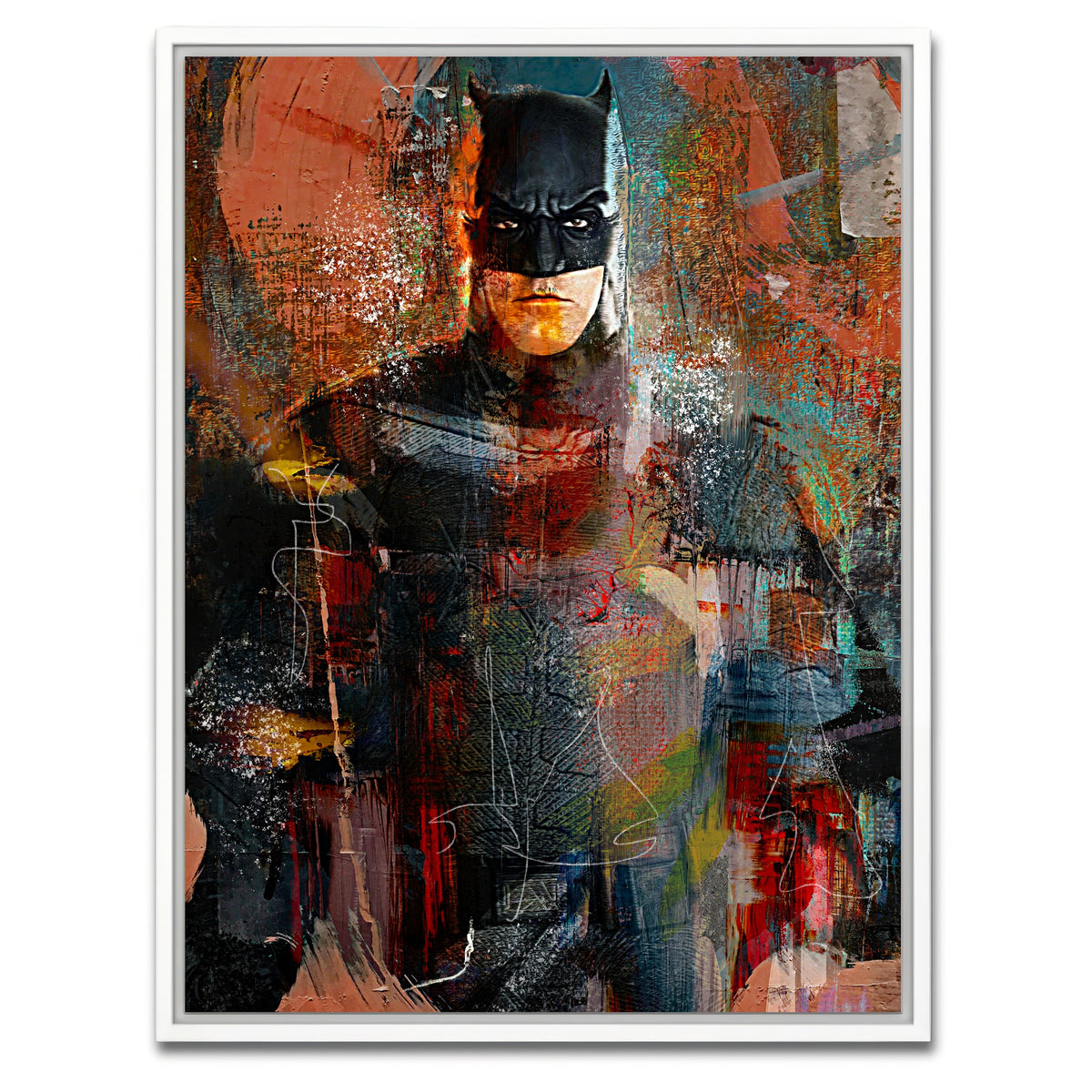 AUTO-MOCKUP WHITE | Batman art | 1 Piece | White Framed Canvas | group=3x4