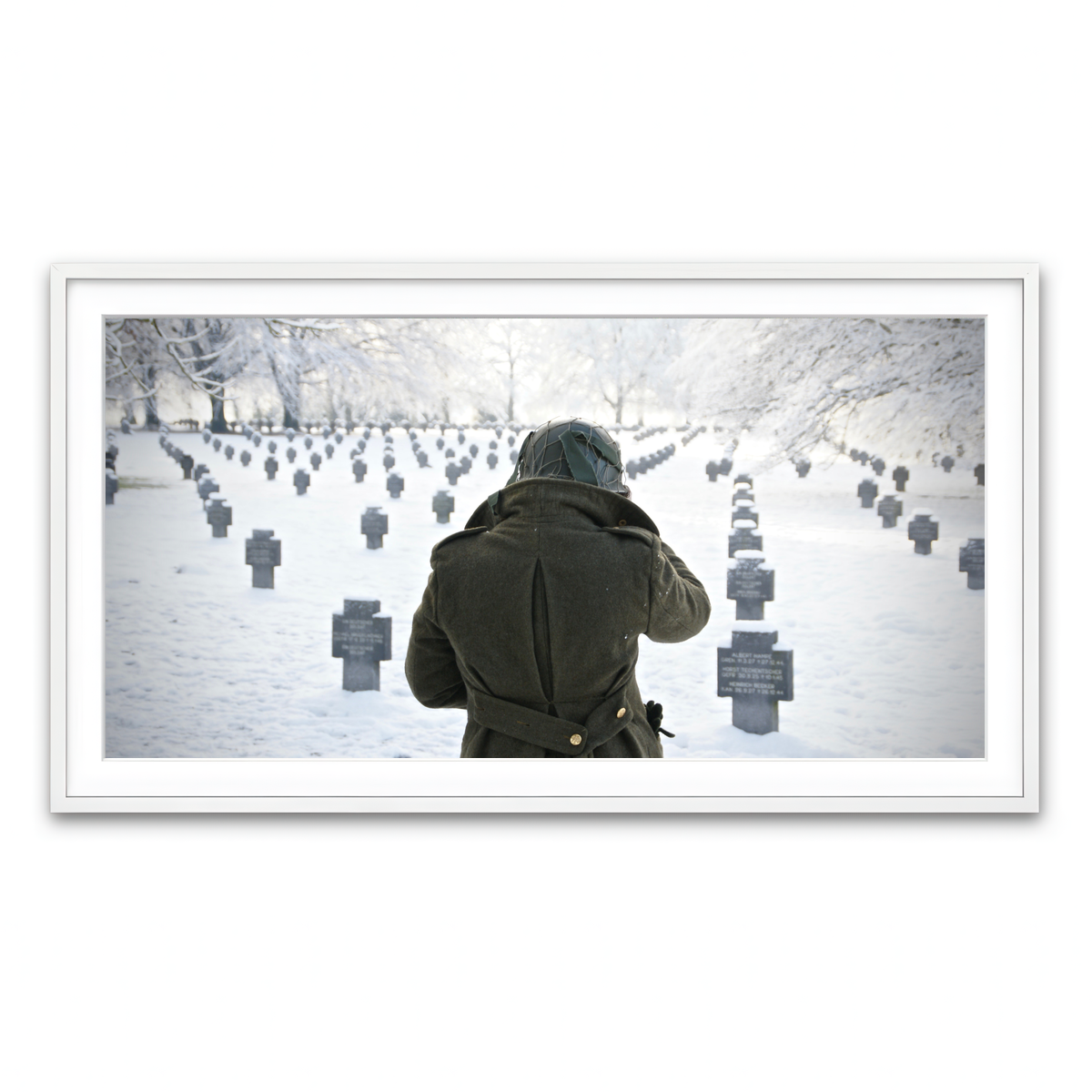 Framed Print 2x1 White