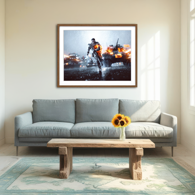 AUTO-MOCKUP ROOM | Battlefield Wall Art