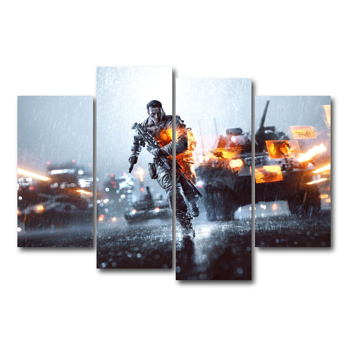 AUTO-MOCKUP WHITE | Battlefield | 4 Piece | Gallery Wrap Canvas | group=4_short