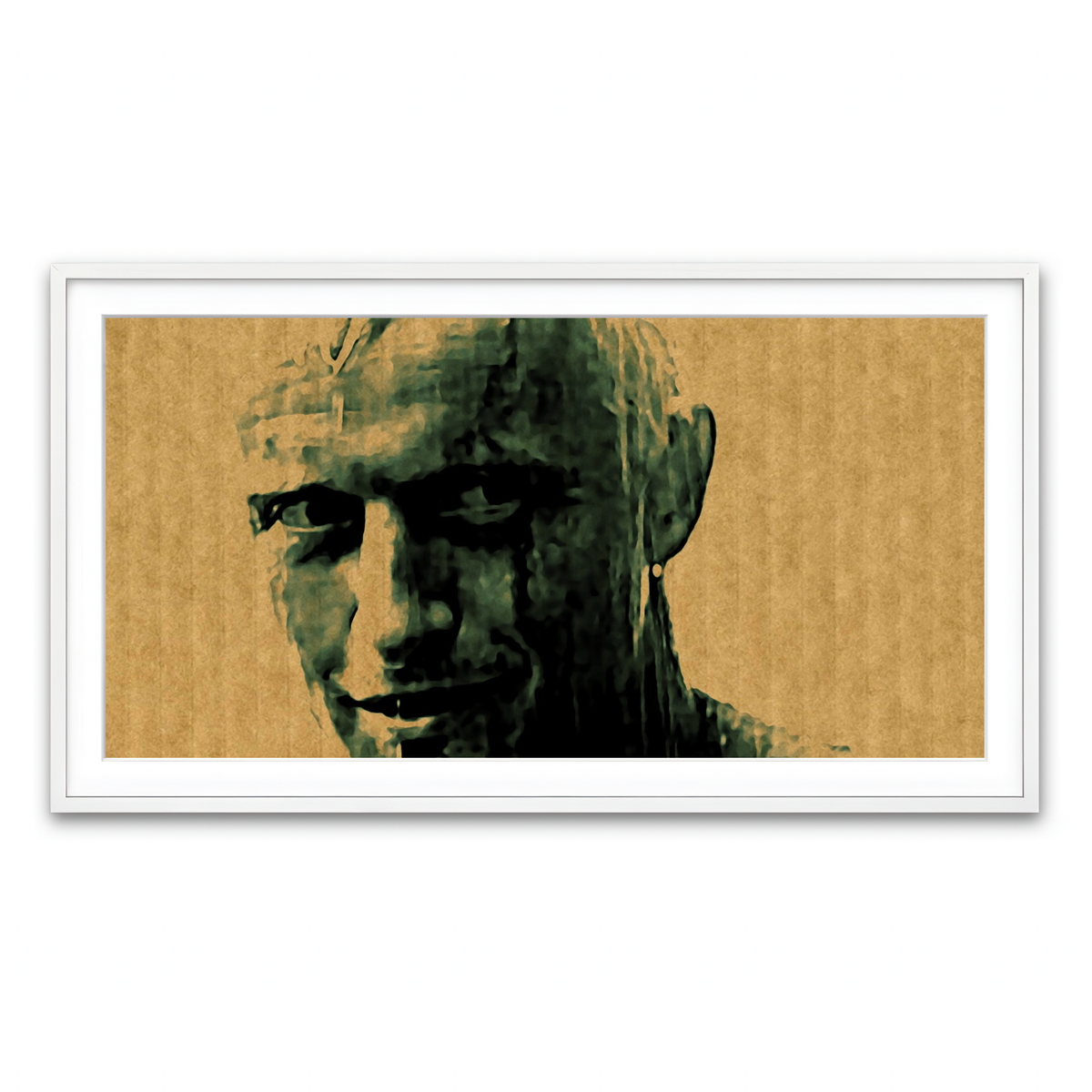 Framed Print 2x1 White