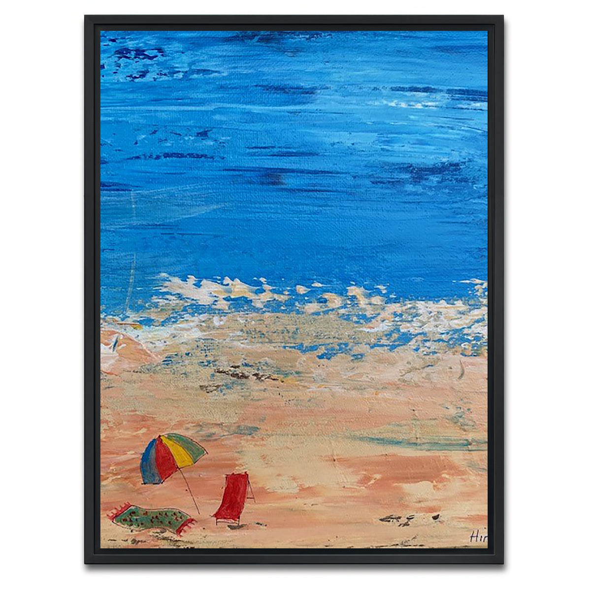 AUTO-MOCKUP WHITE | Beach Day 2 | 1 Piece | Black Framed Canvas | group=3x4
