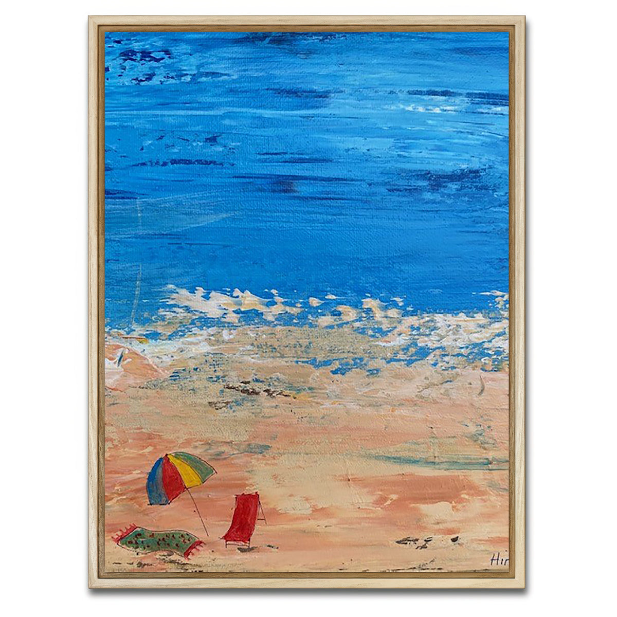 AUTO-MOCKUP WHITE | Beach Day 2 | 1 Piece | Natural Framed Canvas | group=3x4