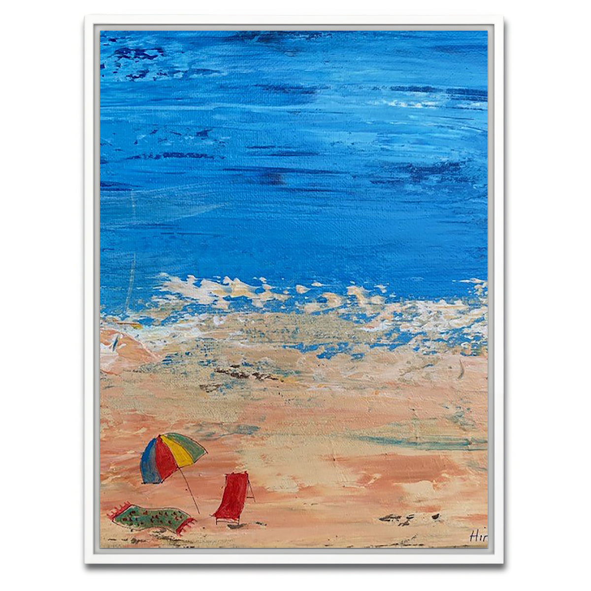 AUTO-MOCKUP WHITE | Beach Day 2 | 1 Piece | White Framed Canvas | group=3x4