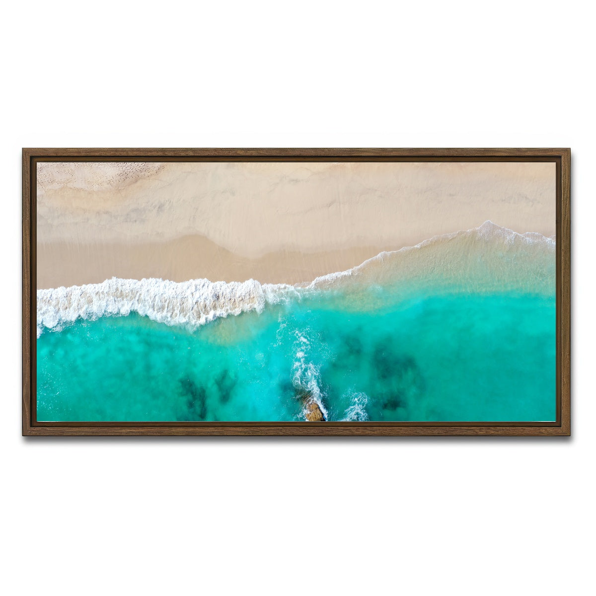 AUTO-MOCKUP WHITE | Beach Dreams | 1 Piece | Walnut Framed Canvas | group=2x1
