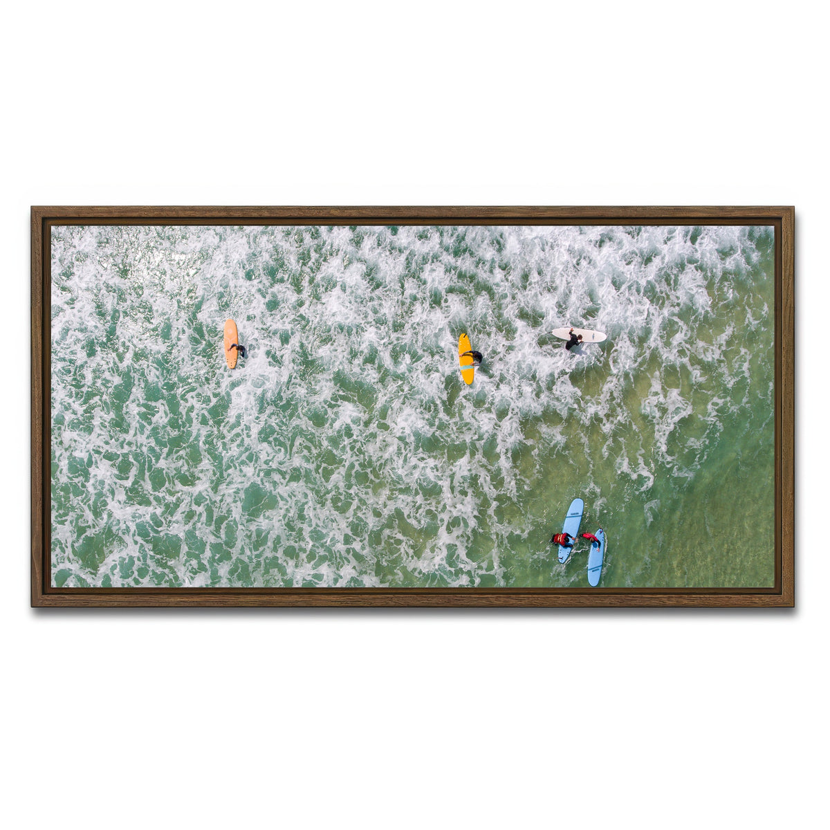 AUTO-MOCKUP WHITE | Beach Gang | 1 Piece | Walnut Framed Canvas | group=2x1