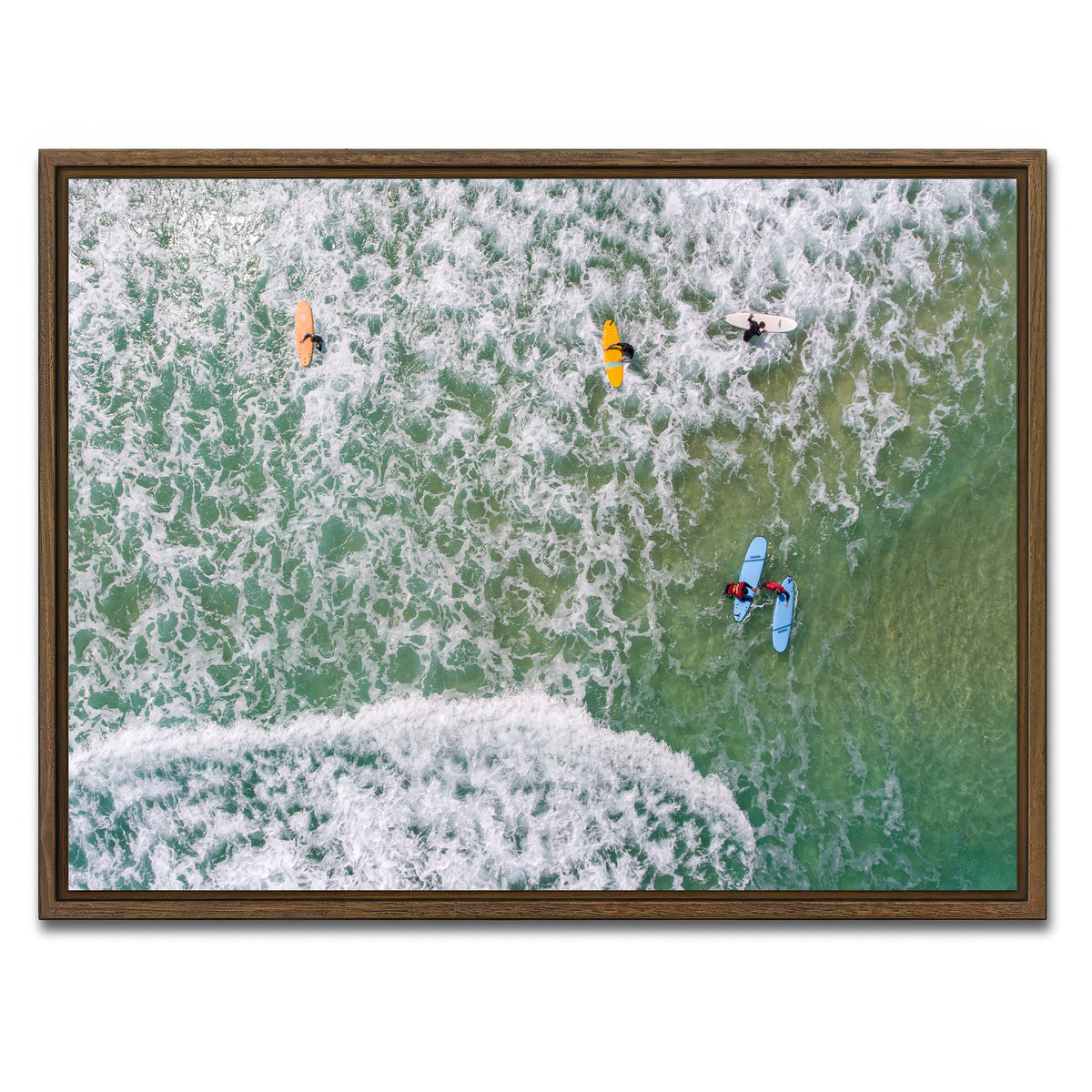 AUTO-MOCKUP WHITE | Beach Gang | 1 Piece | Walnut Framed Canvas | group=4x3