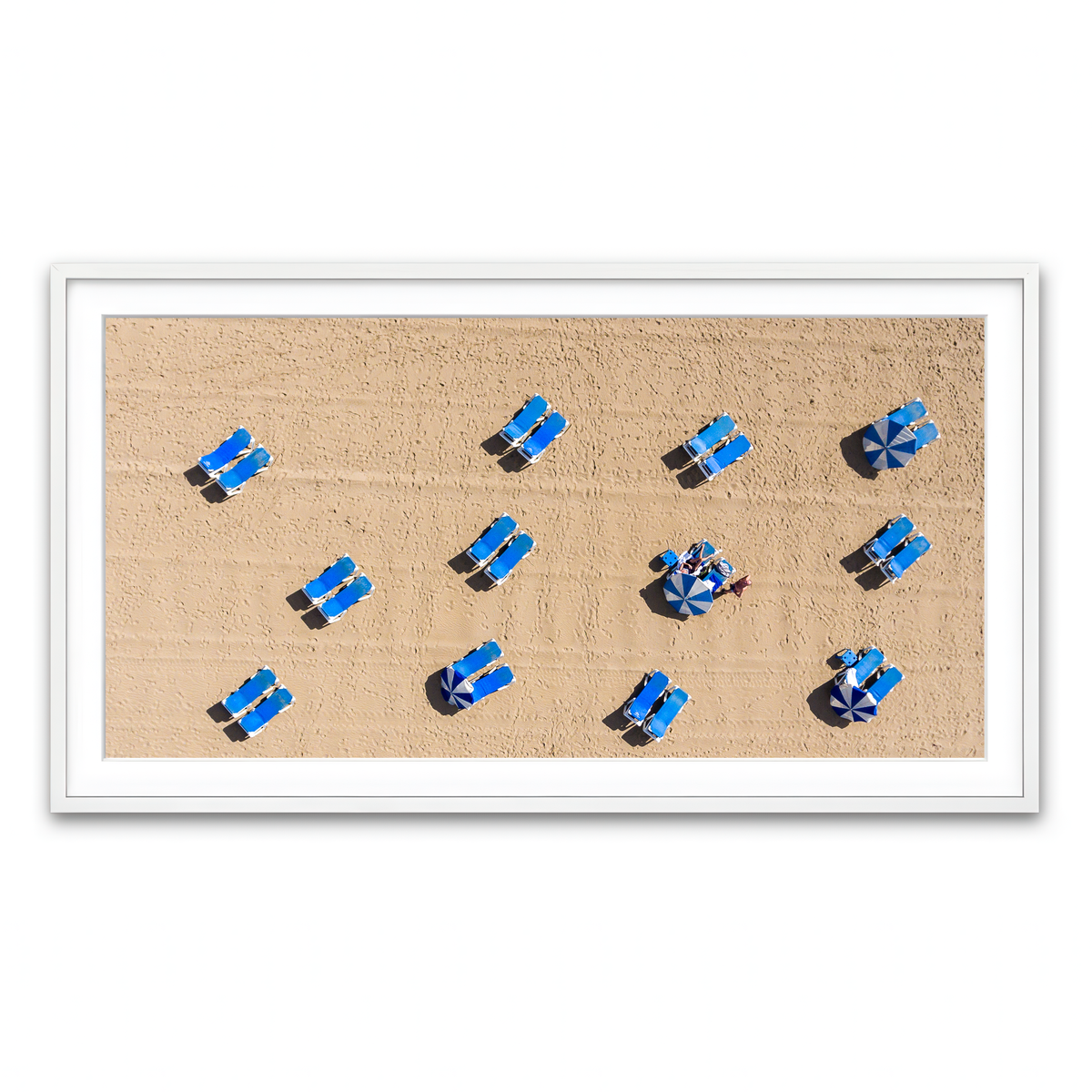 Framed Print 2x1 White