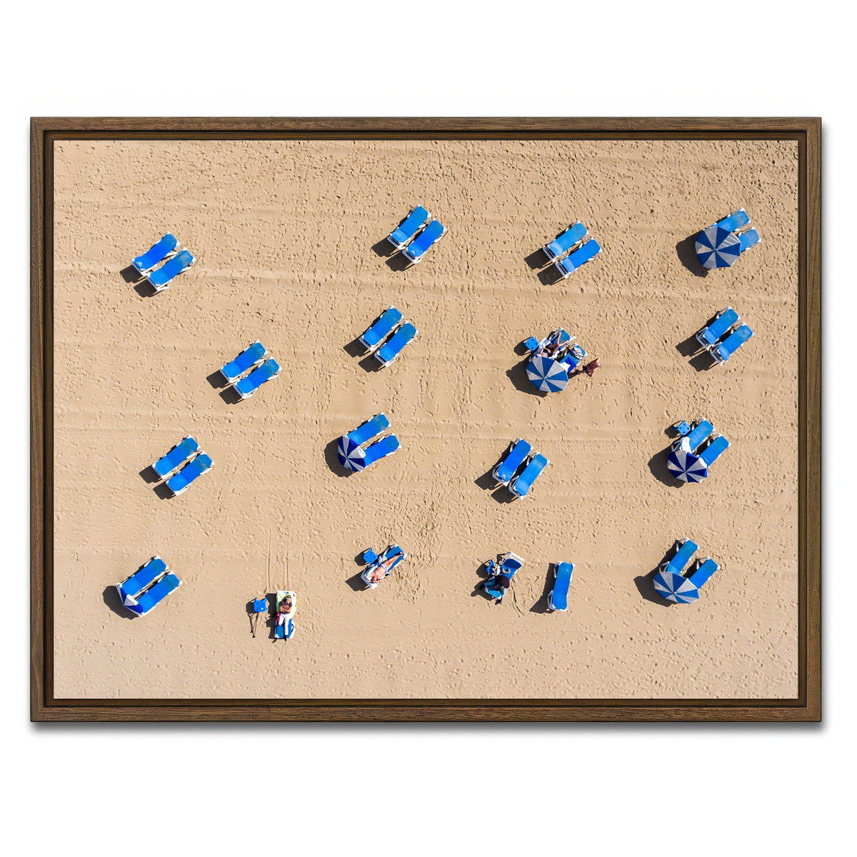 AUTO-MOCKUP WHITE | Beach Goers | 1 Piece | Walnut Framed Canvas | group=4x3