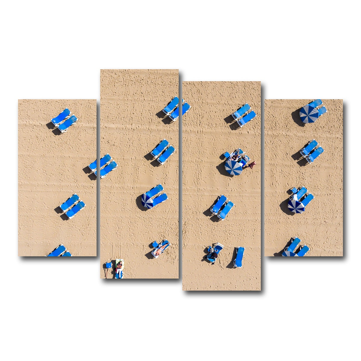 AUTO-MOCKUP WHITE | Beach Goers | 4 Piece | Gallery Wrap Canvas | group=4_short