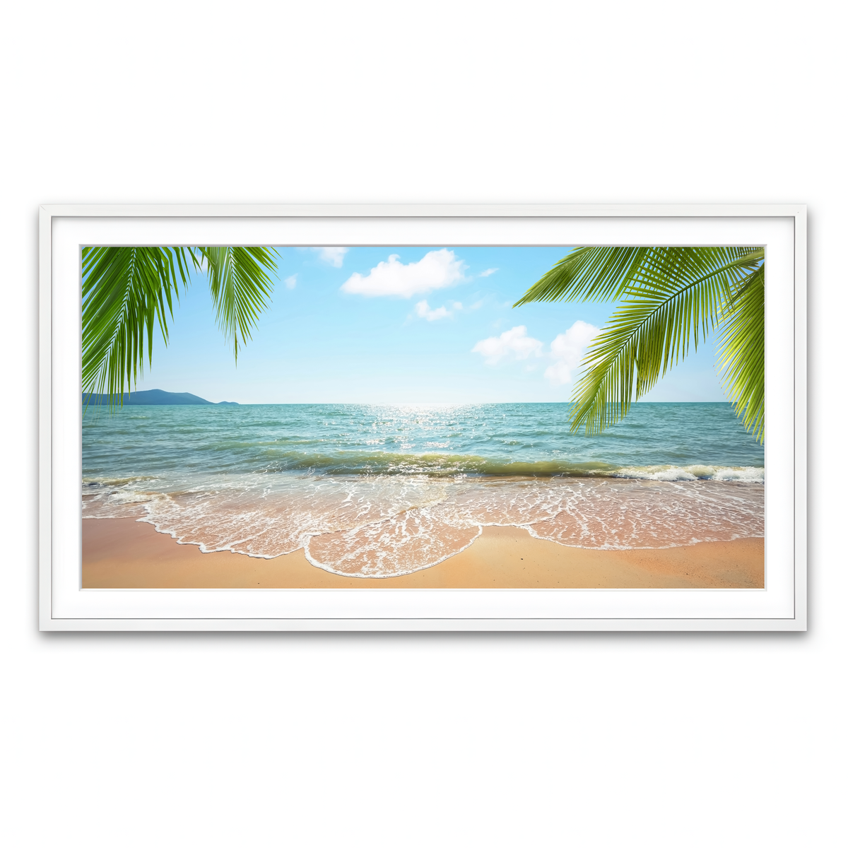 Framed Print 2x1 White