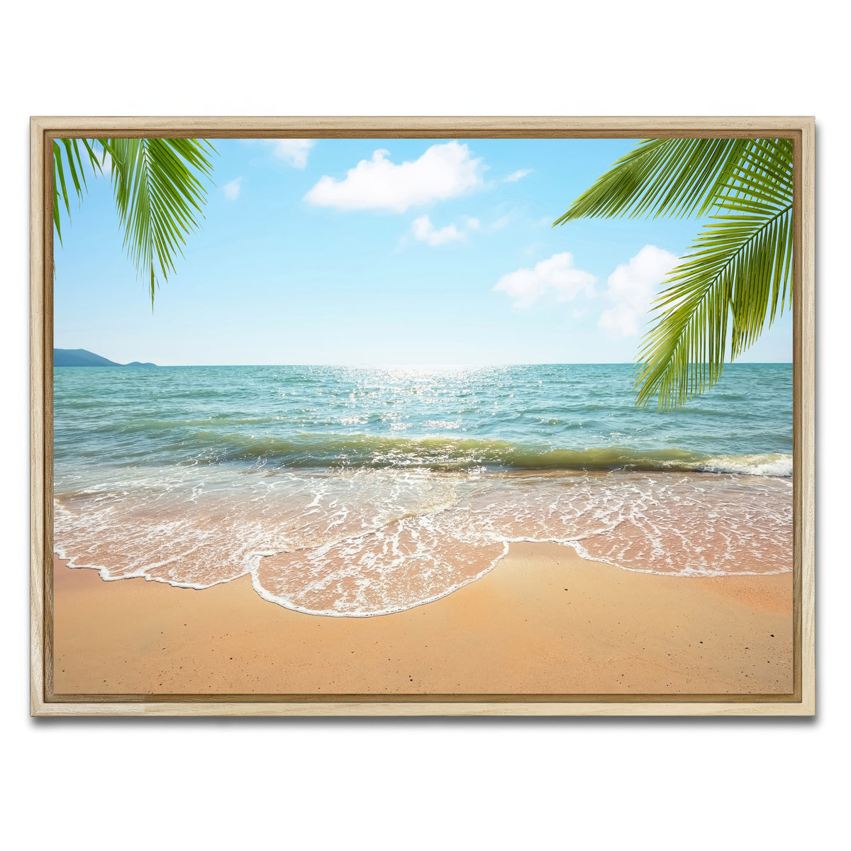 AUTO-MOCKUP WHITE | Beach Time | 1 Piece | Natural Framed Canvas | group=4x3