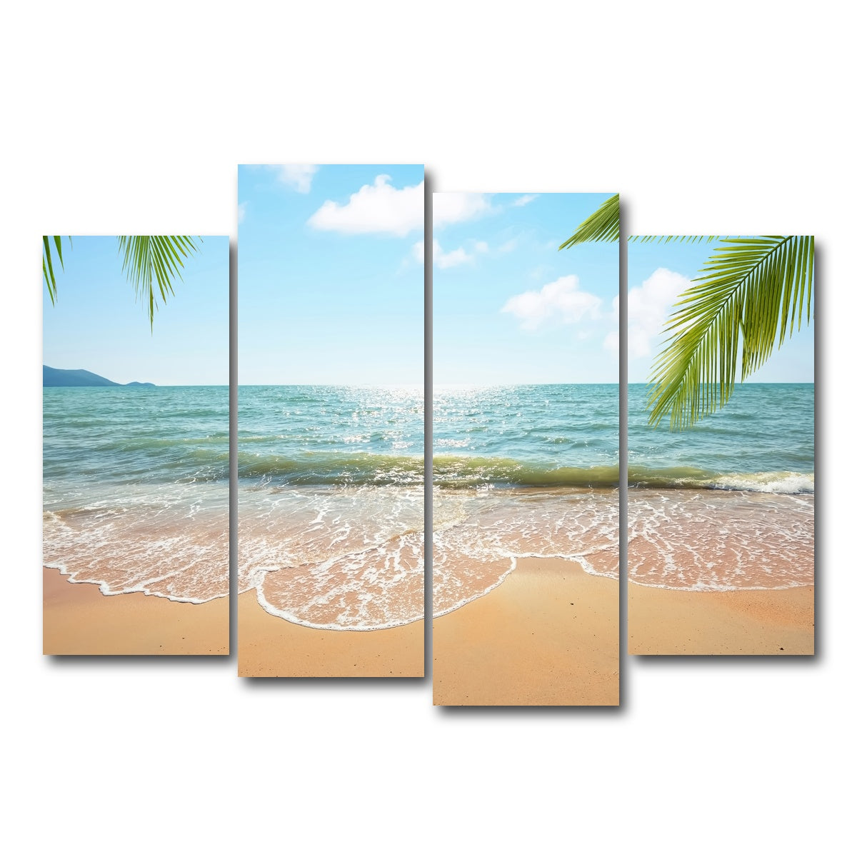 AUTO-MOCKUP WHITE | Beach Time | 4 Piece | Gallery Wrap Canvas | group=4_normal