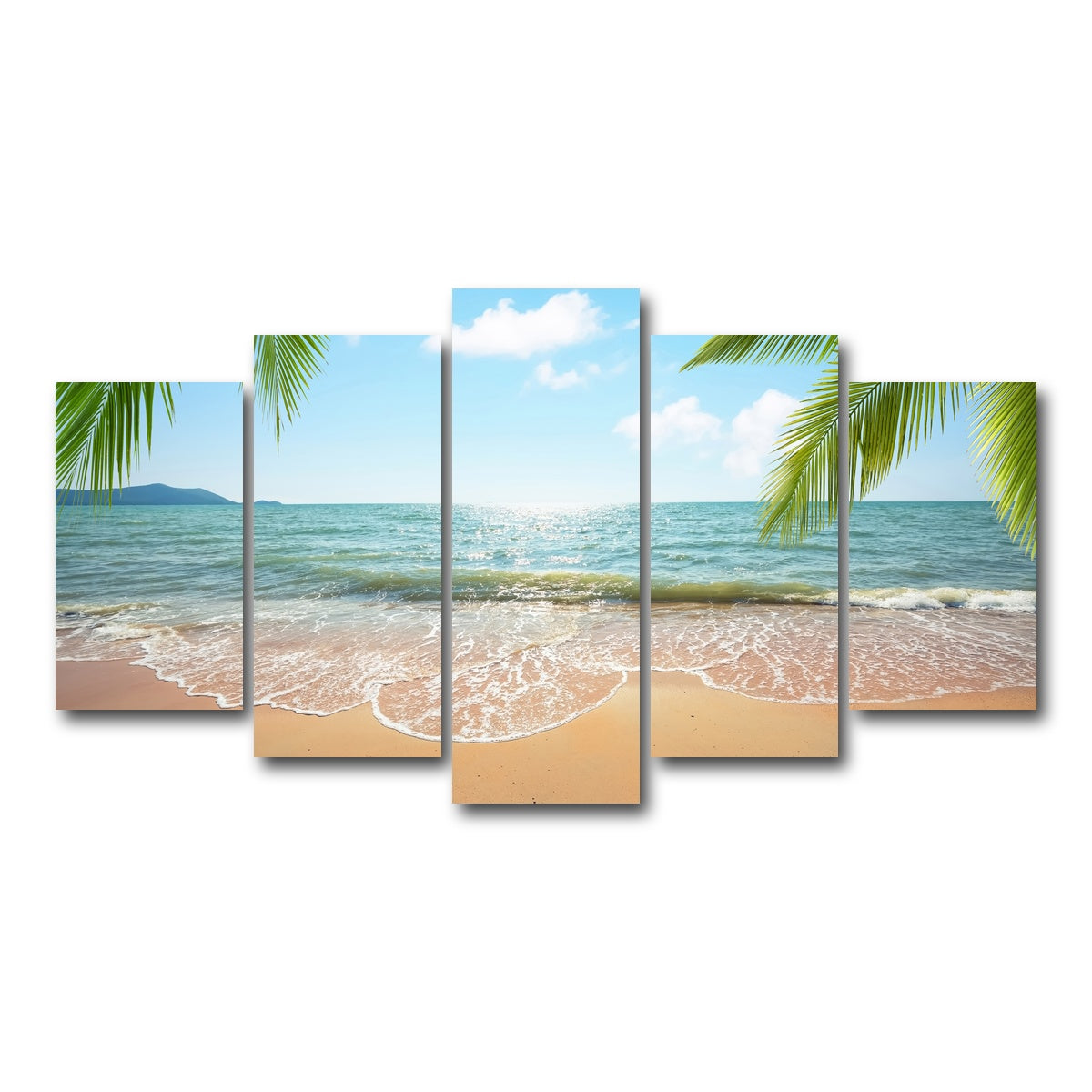 AUTO-MOCKUP WHITE | Beach Time | 5 Piece | Gallery Wrap Canvas | group=5_normal