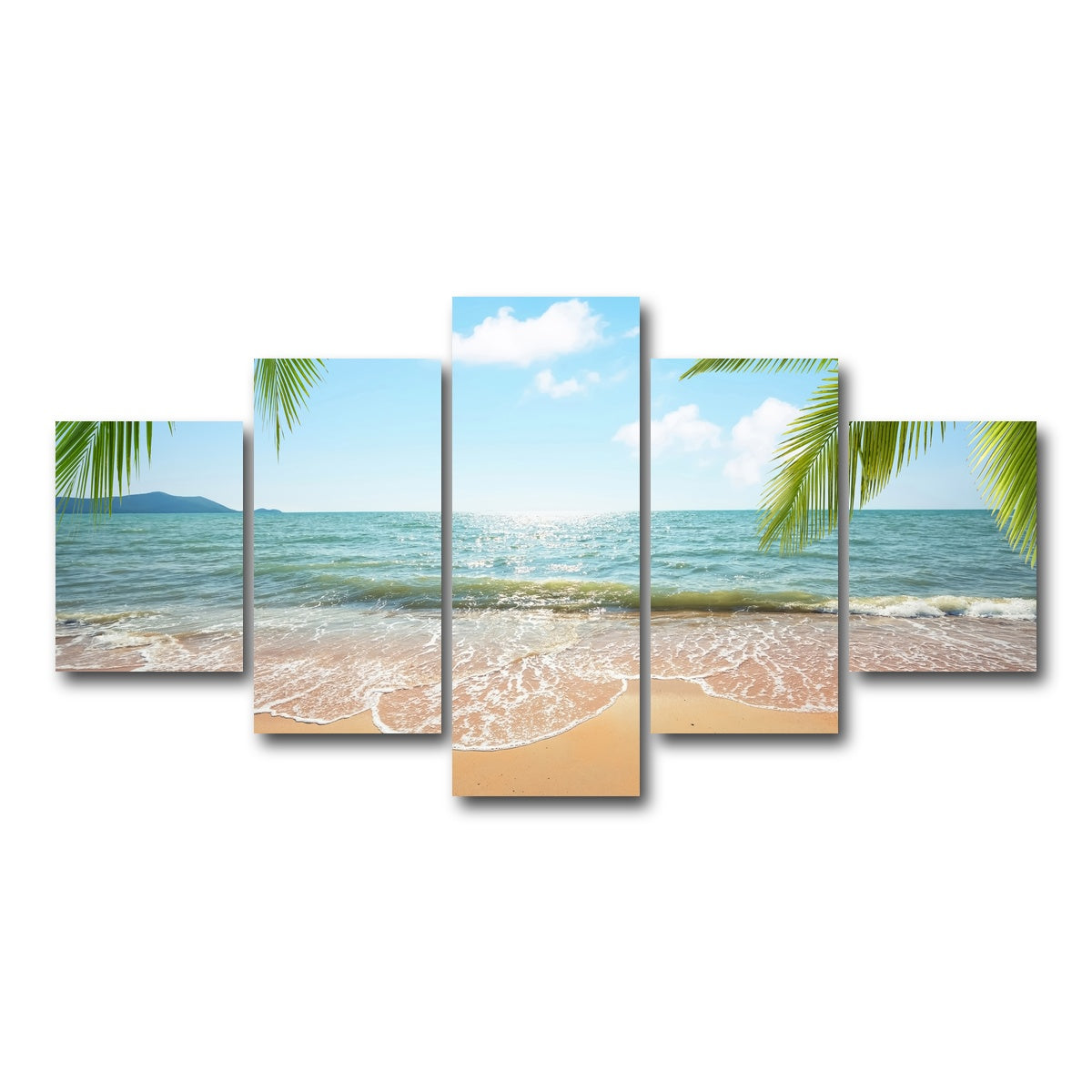 AUTO-MOCKUP WHITE | Beach Time | 5 Piece | Gallery Wrap Canvas | group=5_short