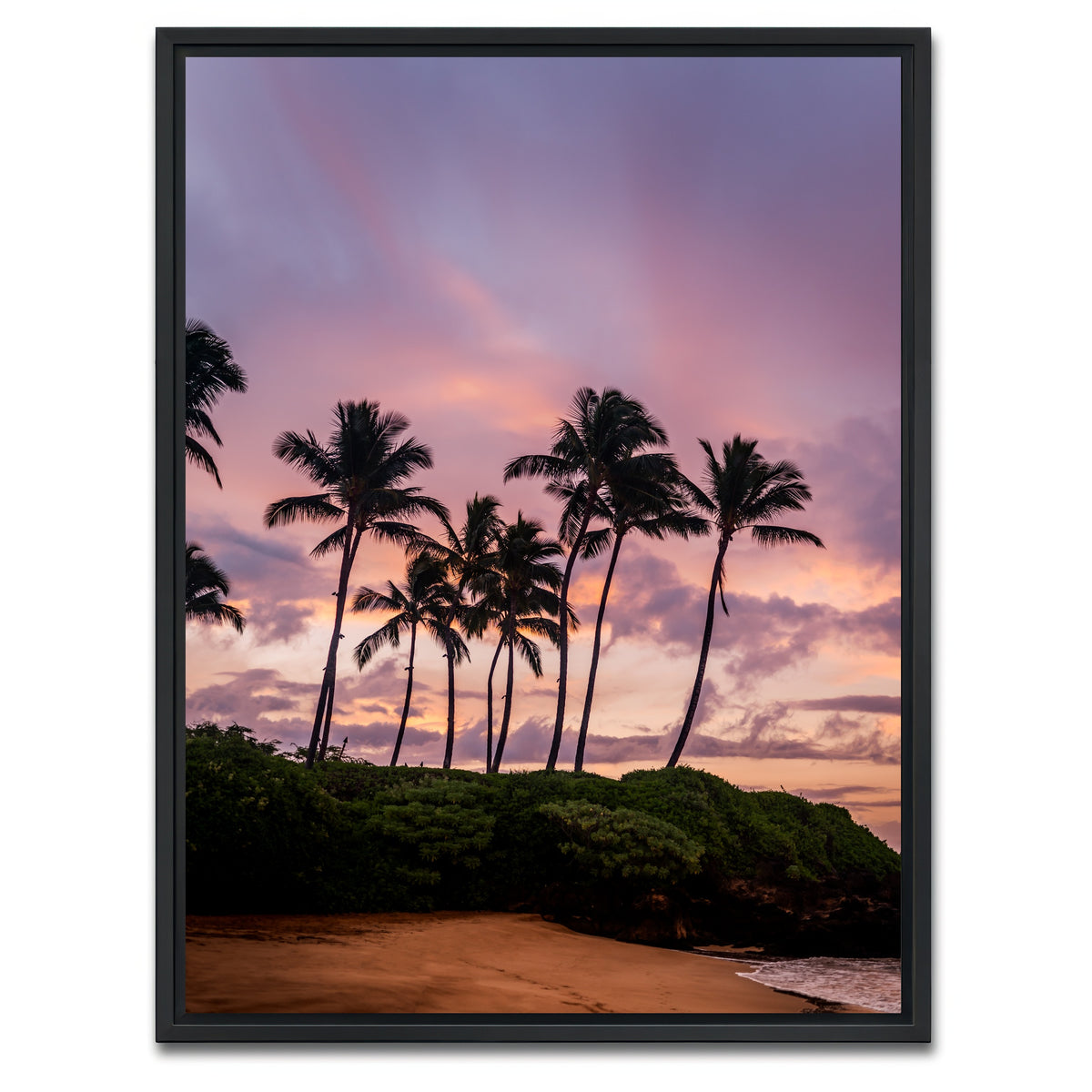AUTO-MOCKUP WHITE | Beach at Dawn | 1 Piece | Black Framed Canvas | group=3x4