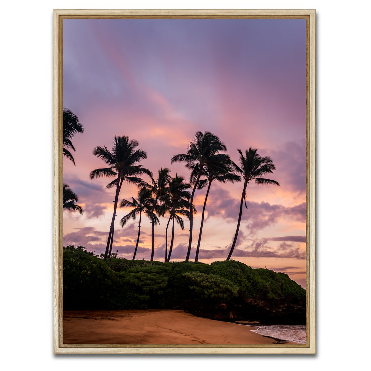 AUTO-MOCKUP WHITE | Beach at Dawn | 1 Piece | Natural Framed Canvas | group=3x4