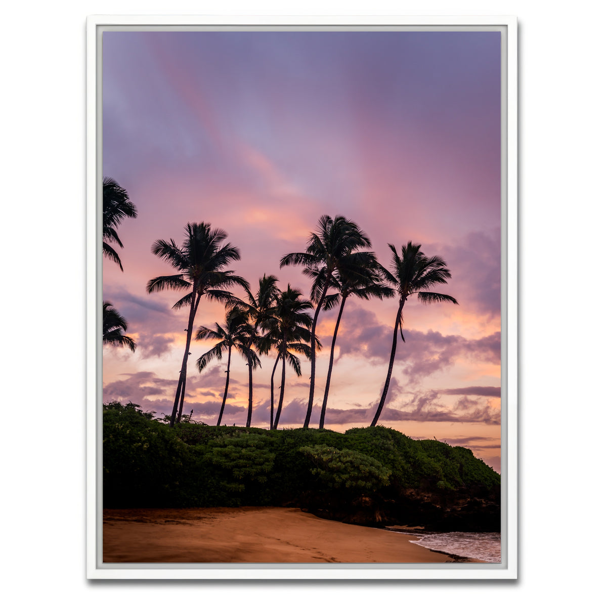 AUTO-MOCKUP WHITE | Beach at Dawn | 1 Piece | White Framed Canvas | group=3x4