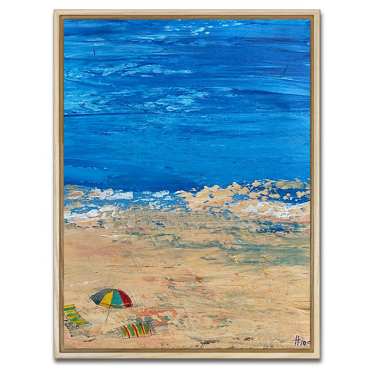 AUTO-MOCKUP WHITE | Beach day 1 | 1 Piece | Natural Framed Canvas | group=3x4