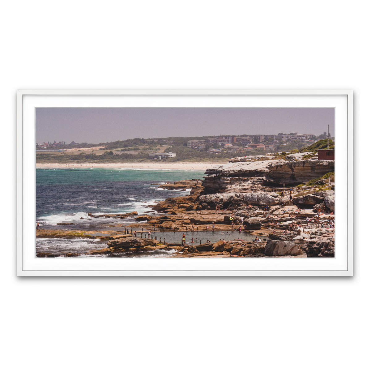 Framed Print 2x1 White