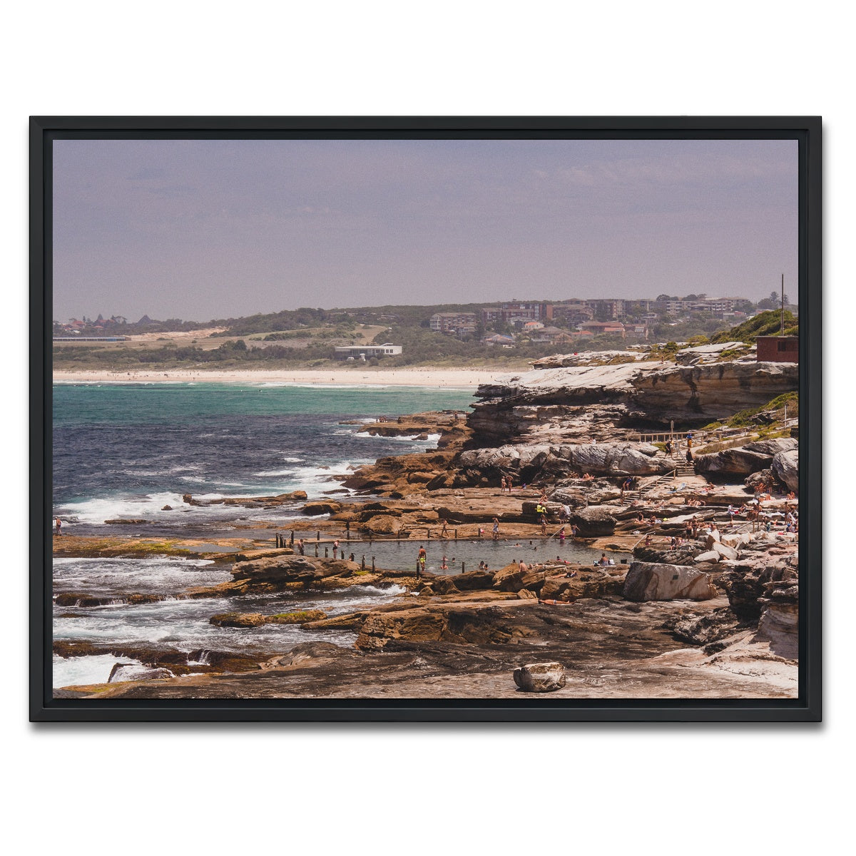 AUTO-MOCKUP WHITE | Beach days | 1 Piece | Black Framed Canvas | group=4x3