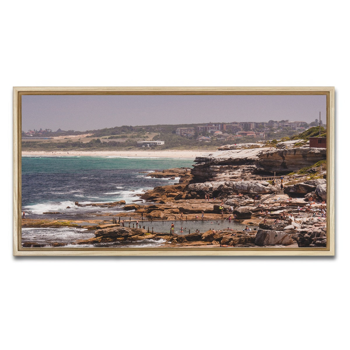 AUTO-MOCKUP WHITE | Beach days | 1 Piece | Natural Framed Canvas | group=2x1