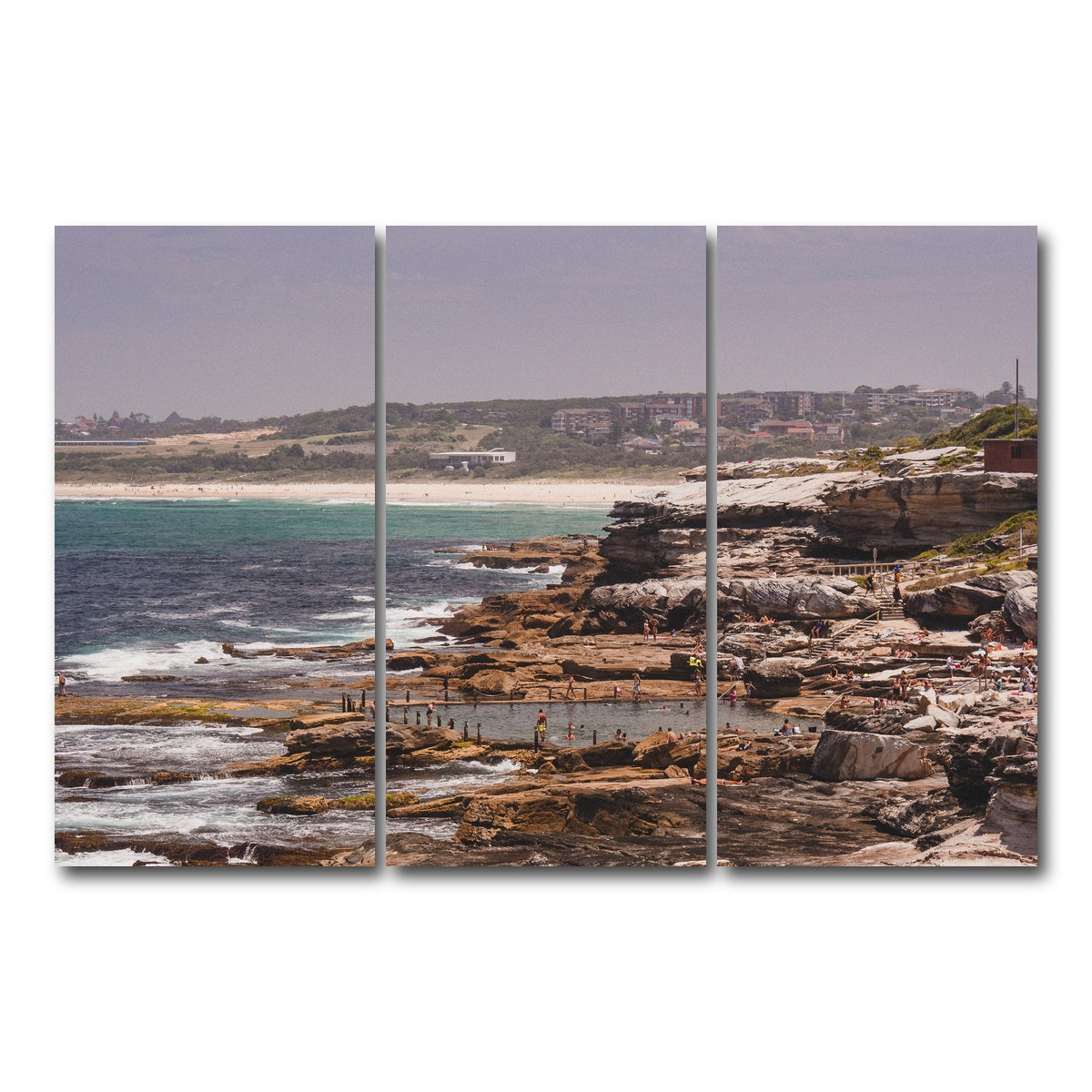 AUTO-MOCKUP WHITE | Beach days | 3 Piece | Gallery Wrap Canvas | group=12x24