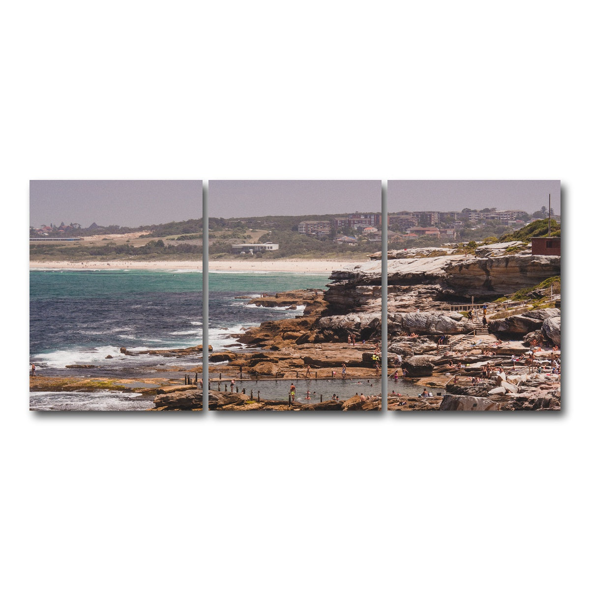 AUTO-MOCKUP WHITE | Beach days | 3 Piece | Gallery Wrap Canvas | group=18x24