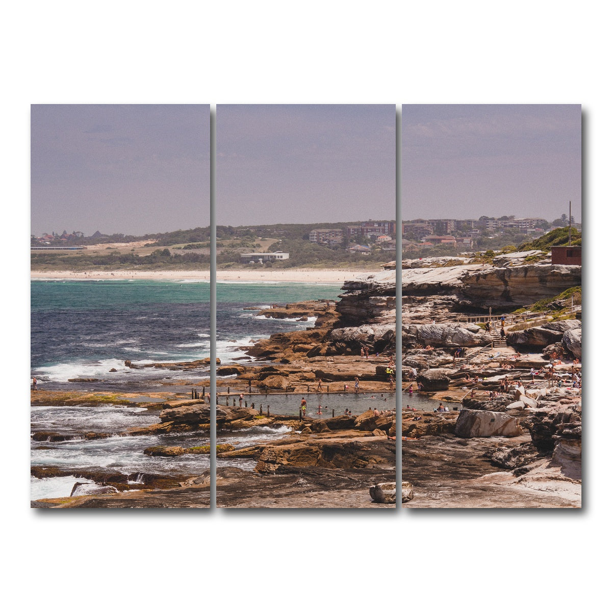 AUTO-MOCKUP WHITE | Beach days | 3 Piece | Gallery Wrap Canvas | group=8x18