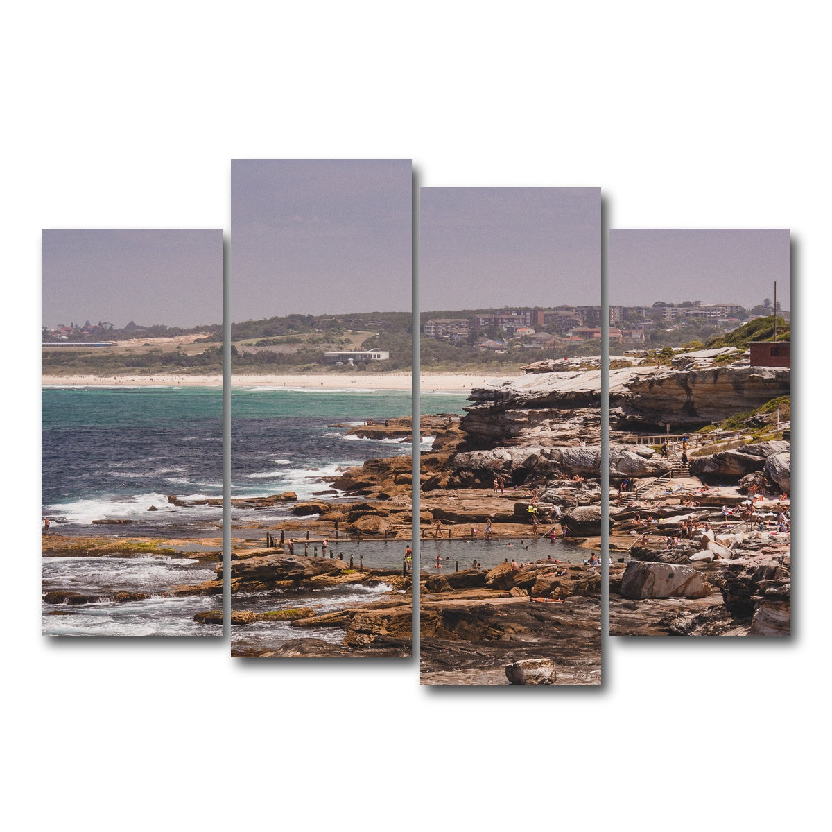 AUTO-MOCKUP WHITE | Beach days | 4 Piece | Gallery Wrap Canvas | group=4_normal