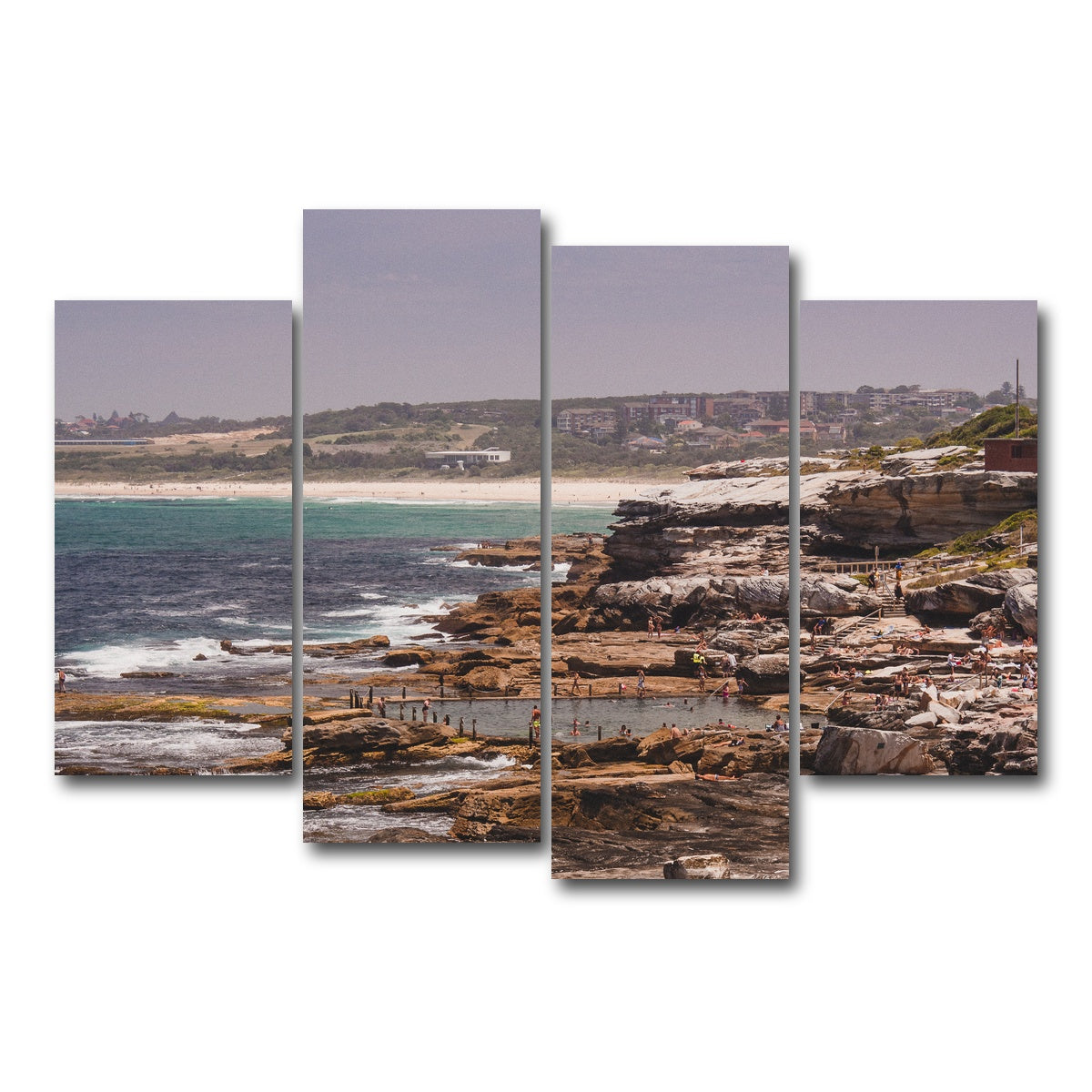AUTO-MOCKUP WHITE | Beach days | 4 Piece | Gallery Wrap Canvas | group=4_short