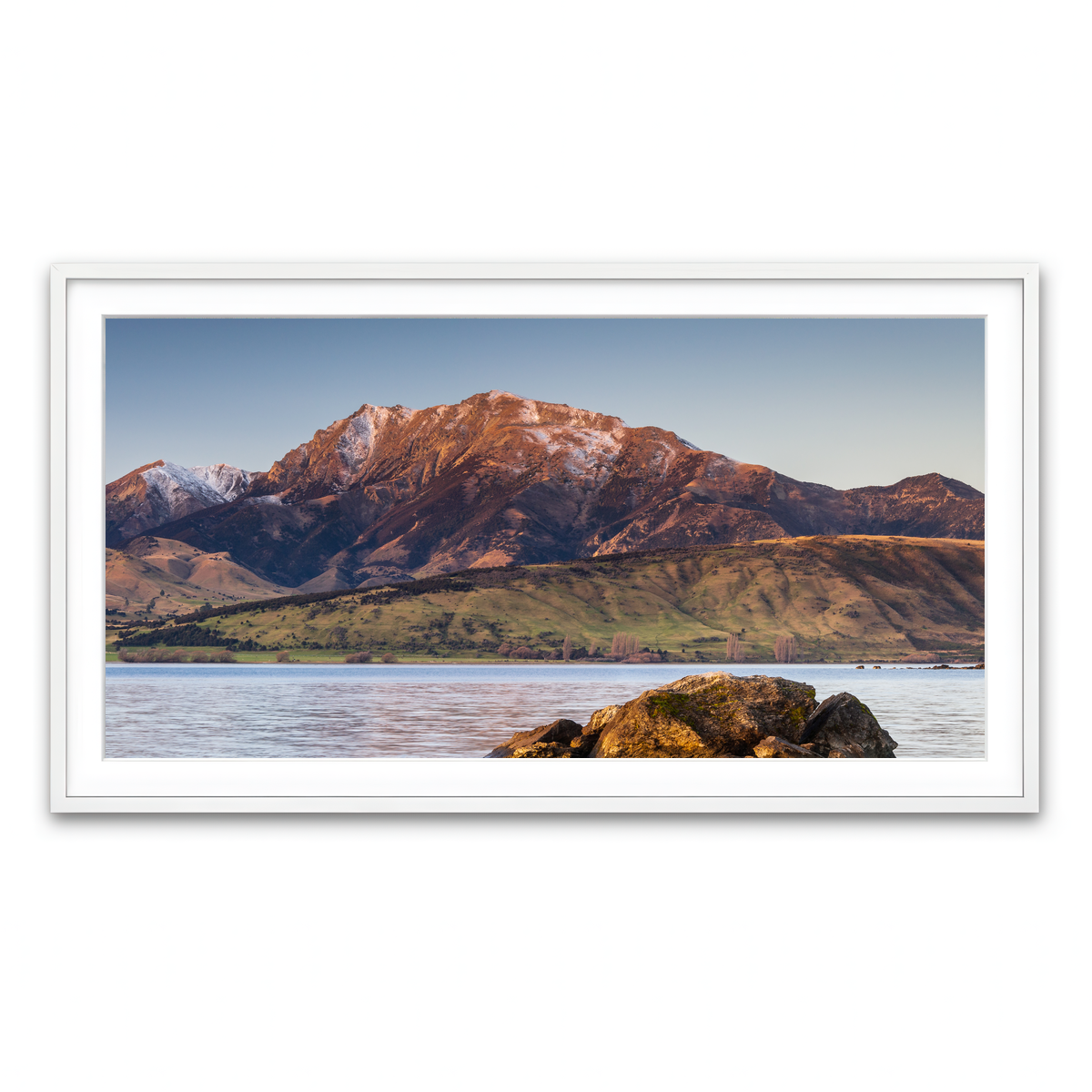 Framed Print 2x1 White