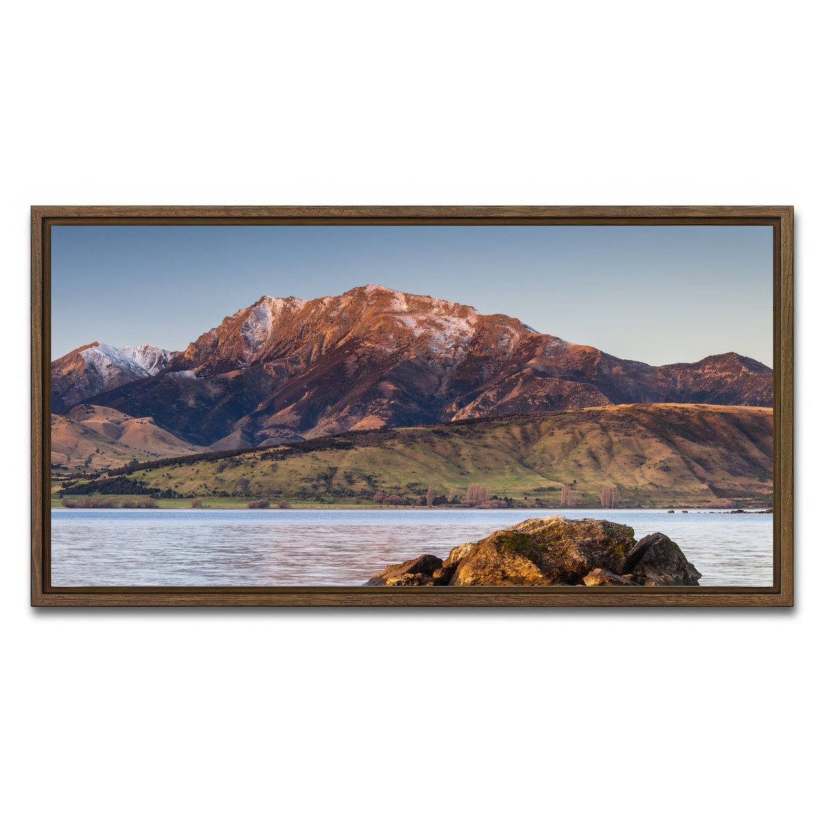 AUTO-MOCKUP WHITE | Beacon Point | 1 Piece | Walnut Framed Canvas | group=2x1