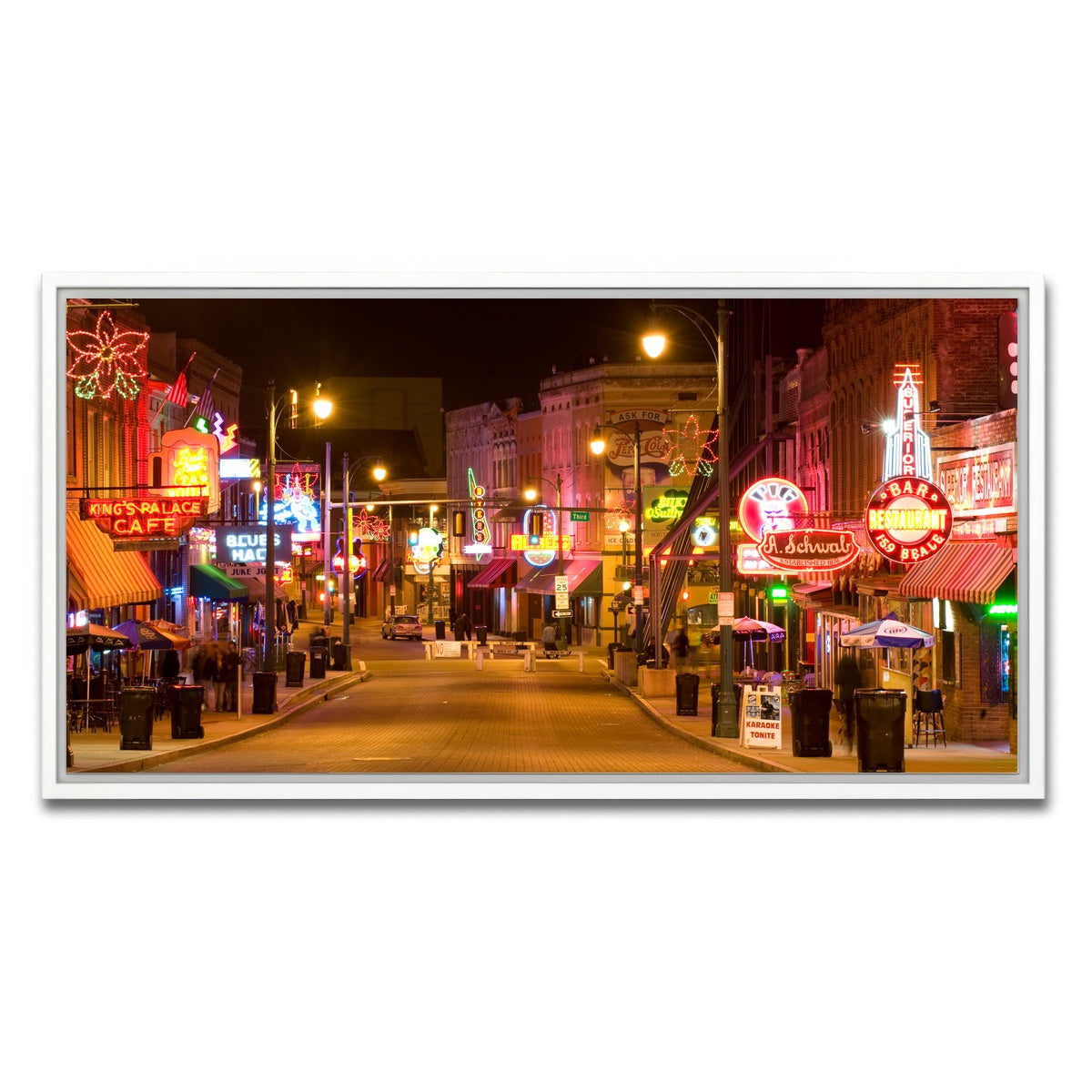AUTO-MOCKUP WHITE | Beale Street | 1 Piece | White Framed Canvas | group=2x1