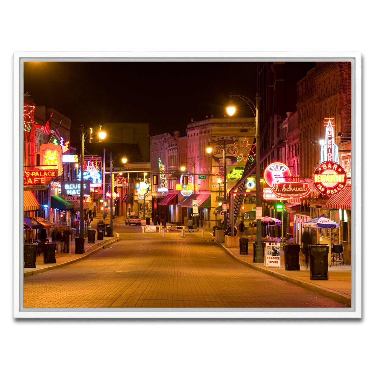 AUTO-MOCKUP WHITE | Beale Street | 1 Piece | White Framed Canvas | group=4x3