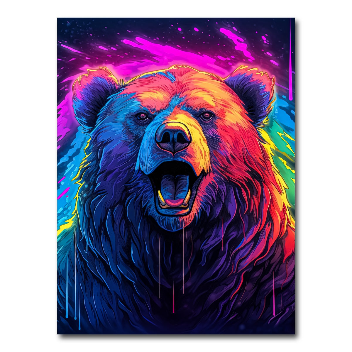 AUTO-MOCKUP WHITE | Bear Art | 1 Piece | Gallery Wrap Canvas | group=3x4