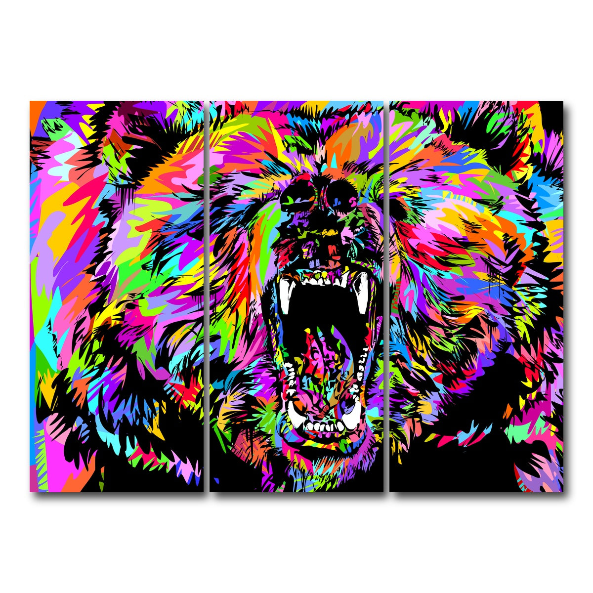 AUTO-MOCKUP WHITE | Bear Drome | 3 Piece | Gallery Wrap Canvas | group=8x18